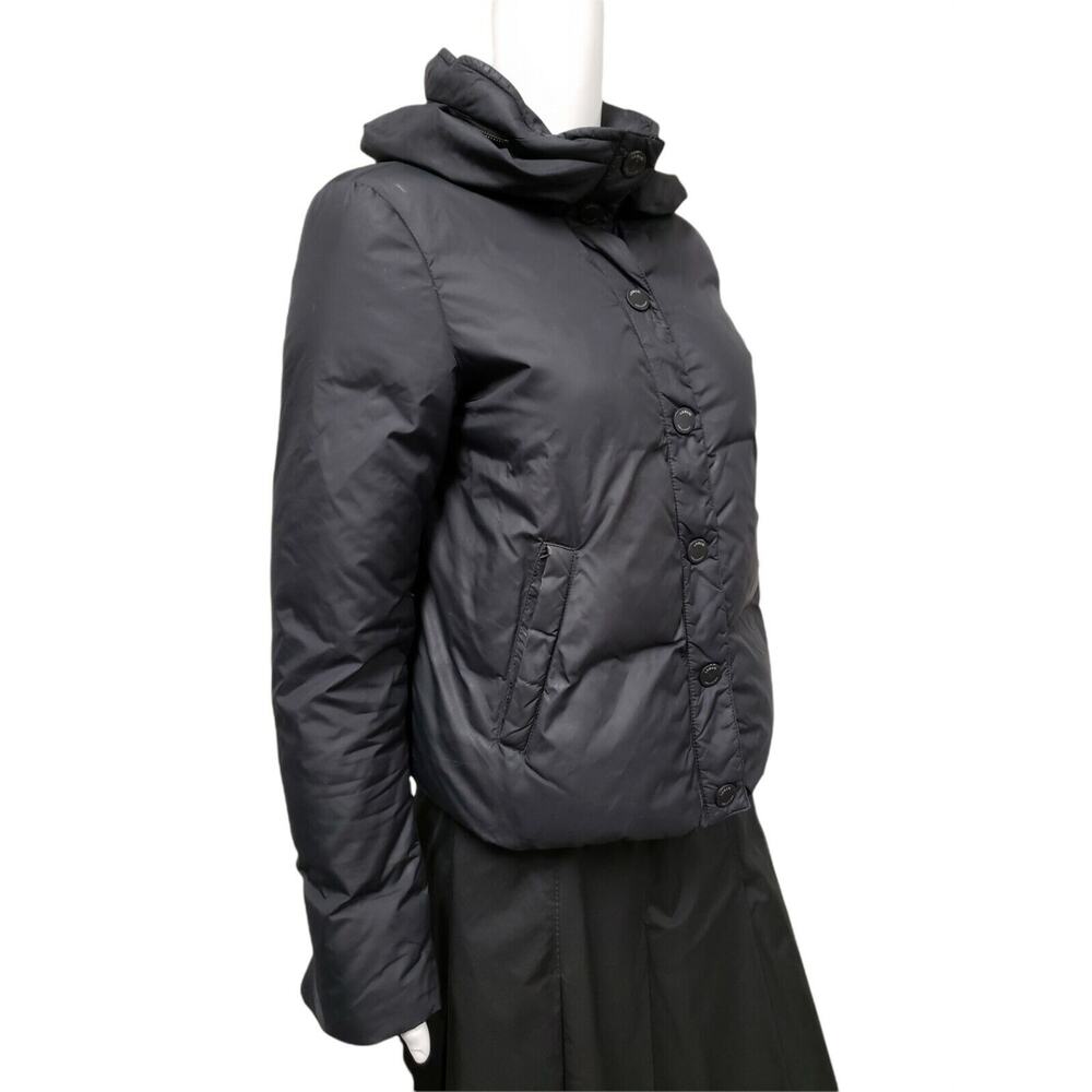 ARMANI COLLEZIONI Womens Black Goose Down Coat Puffer Jacket Size 6 - Picture 3 of 12
